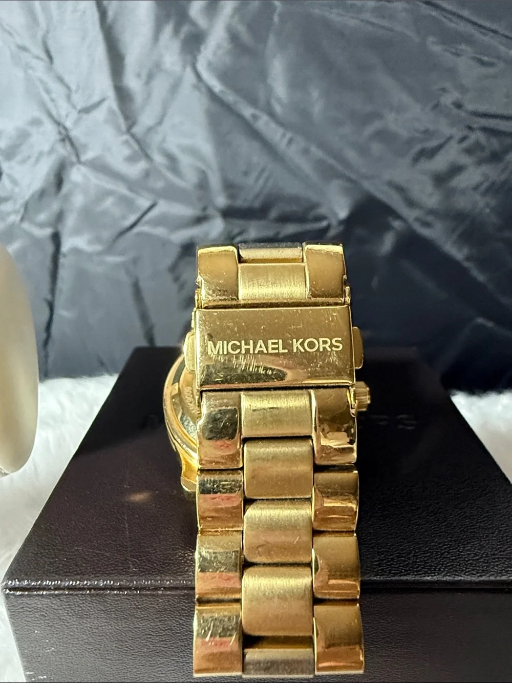 Michael Kors Gold Crystal-Accent Skeleton Dial Women's Bracelet Watch